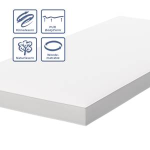 Matratze Calma Weiß - Textil - 90 x 10 x 200 cm