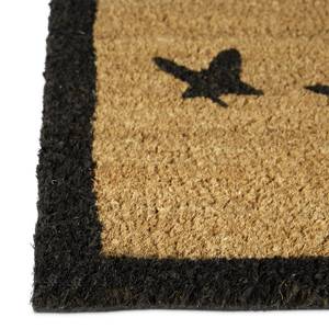 Paillasson en fibres de coco chat oiseau Noir - Marron - Fibres naturelles - Matière plastique - 40 x 2 x 60 cm