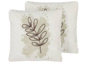 Kissen 2er Set CALENDULA Beige - Braun - Textil - 45 x 10 x 45 cm