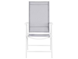 Chaise de jardin CATANIA Gris - Gris lumineux - Blanc