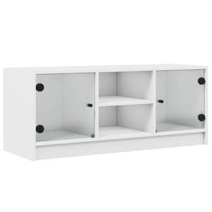 TV-Schrank mit Glastüren D953 Weiß