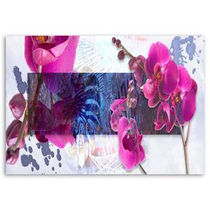 Wandbilder Orchidee Abstrakt Natur Rosa 90 x 60 cm