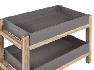 Gartenschrank OLIENA Braun - Grau - Stein - 74 x 57 x 40 cm