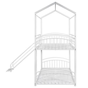 Etagenbett MetalFuny Ⅰ Weiß - Metall - 201 x 197 x 209 cm