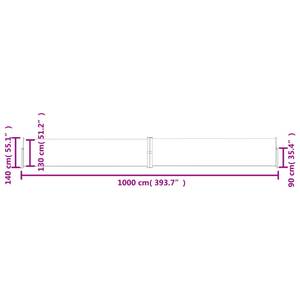 Seitenmarkise 3016426-2 1000 x 140 cm