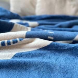 Decke maritim Küstenkind Anker Blau - Textil - 150 x 200 x 1 cm