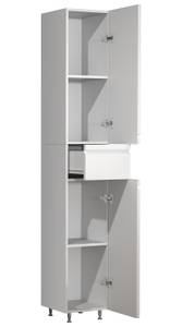 Armoire haute Silora Blanc - Bois manufacturé - 30 x 180 x 32 cm