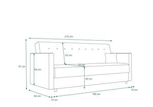 Sofa MARIBI Braun - Cremeweiß