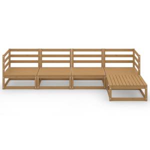 Salon de jardin (lot de 5) 3009925-2 Bois massif - Bois/Imitation - 70 x 30 x 70 cm