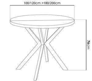 Esstisch Flora Buche Dekor - 120 x 120 cm