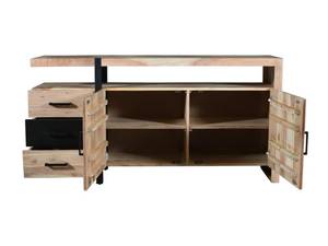 Buffet bas JALEBA Noir - Bois manufacturé - 40 x 80 x 157 cm