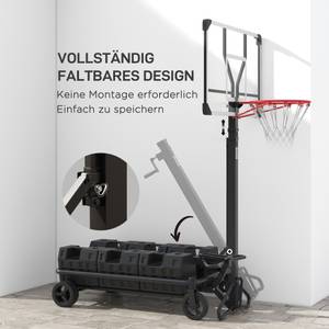 Basketballständer A61-057V00BK Schwarz - Kunststoff - 66 x 366 x 107 cm