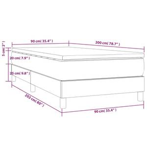 Boxspringbett 3017513-2 Dunkelgrün - 203 x 25 cm