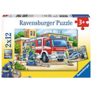 Puzzle Polizei und Feuerwehr Papier - 12 x 8 x 12 cm