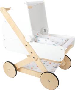 Puppenwagen „Little Button“ Weiß - Holzwerkstoff - 35 x 56 x 48 cm