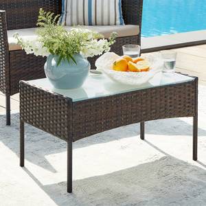 Gartenmöbel-Set Lounge-Set 4-teilig Braun - Metall - 55 x 82 x 57 cm