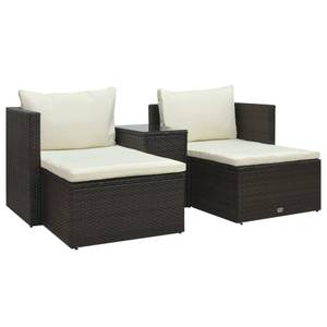 Garten-Lounge-Set 3003524 (5-teilig) Braun - Metall - Polyrattan - 40 x 48 x 74 cm