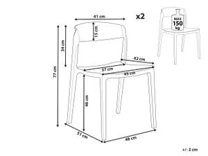 Chaise de salle à manger SOMERS Blanc