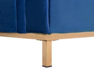 Pouf ottoman OSLO Bleu - Bleu foncé - Textile