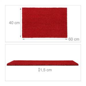 Paillasson rouge en coco Rouge - Fibres naturelles - Matière plastique - 60 x 2 x 40 cm