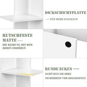 Bücherregal Standregal Weiß - Holzwerkstoff - 20 x 142 x 50 cm