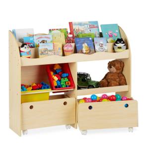 Etagère enfants pour jouets Marron - Bois manufacturé - Matière plastique - 108 x 88 x 29 cm