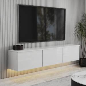 TV Lowboard Alston Hochglanz LED Weiß