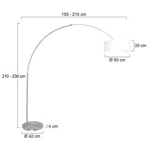 Bogenlampe Gramineus Lin / Aluminium - 1 ampoule