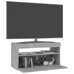 TV-Schrank mit LED-Leuchten D376 Steingrau