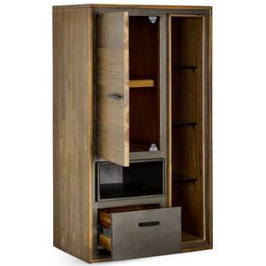 Armoire murale Malaga Marron Marron - Bois massif - Bois/Imitation - 55 x 100 x 35 cm