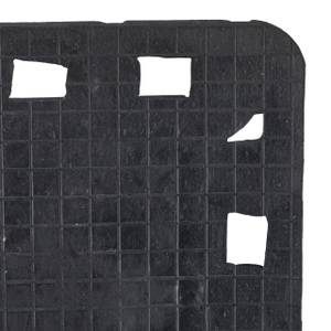 Fußmatte "Kette" Gummi & Kokos Schwarz - Braun - Naturfaser - Kunststoff - 75 x 1 x 45 cm