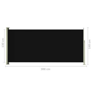 Auvent latéral Noir - Textile - 300 x 140 x 1 cm