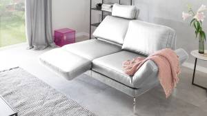 Sofa HURRICANE 2-Sitzer Leder Weiß