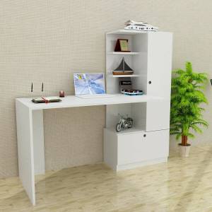 Bureau Dniccola Blanc - Bois manufacturé - 62 x 74 x 120 cm