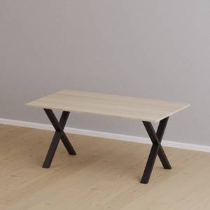 Set de 2 pieds de table Høng forme X Noir - Métal - 37 x 40 x 1 cm