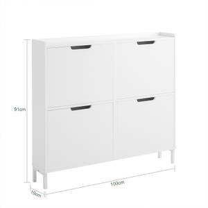Schuhschrank FSR100-W Weiß - 100 x 91 cm