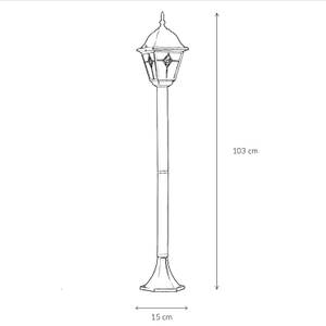 Stehleuchte SALZBURG Gold - Graumetallic - Silber / Grau - Silbergrau - Höhe: 103 cm