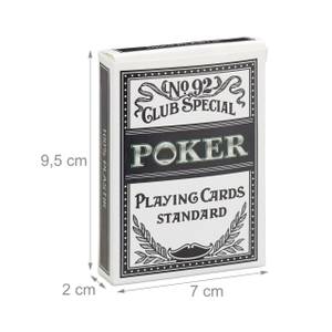 Wasserfeste Pokerkarten aus Plastik Schwarz - Rot - Weiß - Kunststoff - 7 x 10 x 2 cm