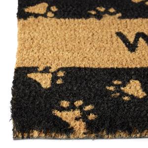 Paillasson fibres de coco Welcome chat Noir - Marron - Fibres naturelles - Matière plastique - 40 x 2 x 60 cm