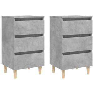 Table de chevet 3009517-2 (lot de 2) Gris minéral