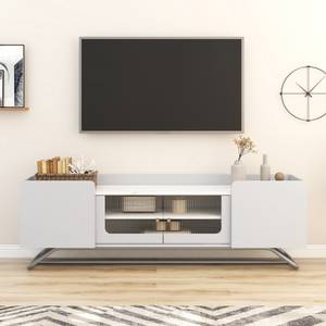 TV-Lowboard MARBDianaⅡ Weiß - Holzwerkstoff - Metall - 150 x 47 x 30 cm