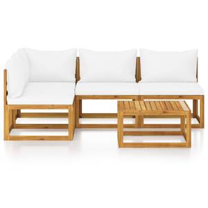Garten-Lounge-Set (5-teilig) 3009697-29 Weiß - Massivholz - Holzart/Dekor - 68 x 29 x 68 cm
