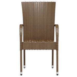 Garten-Essgruppe (3-teilig) 3013183 Braun - Kunststoff - Polyrattan - 45 x 45 x 45 cm