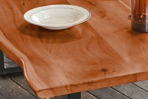 Tisch LORE Baumkante 90 x 180 cm