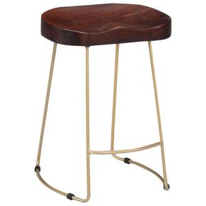 Tabouret de bar 296889 (lot de 2) Marron foncé - 46 x 52 x 38 cm