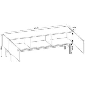 TV-Lowboard DIVENOS Schwarz