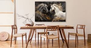 Tableau CHEVAUX Animaux Abstraction 90 x 60 x 60 cm