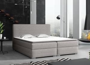 Boxspringbett Doppelbett Soler Hellgrau - Breite: 160 cm