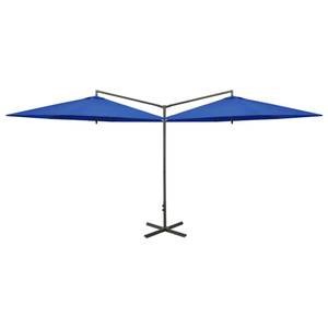 Parasol d'extérieur 3008735 Bleu - Métal - Textile - 290 x 260 x 600 cm