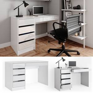 Schreibtisch Sherry Weiß Weiß - Holzwerkstoff - 120 x 55 x 55 cm